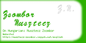 zsombor musztecz business card